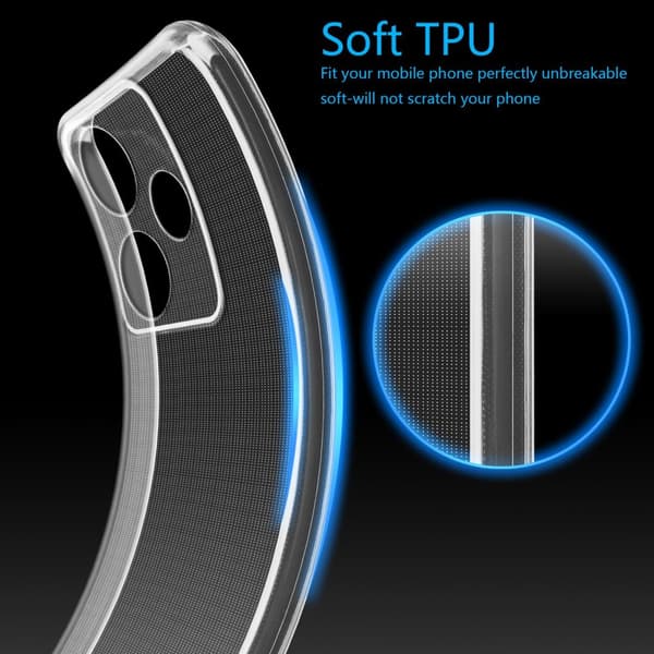 Xiaomi Poco F6 Skal Skal Fodral av flexibelt TPU-silikon Mobilskydd