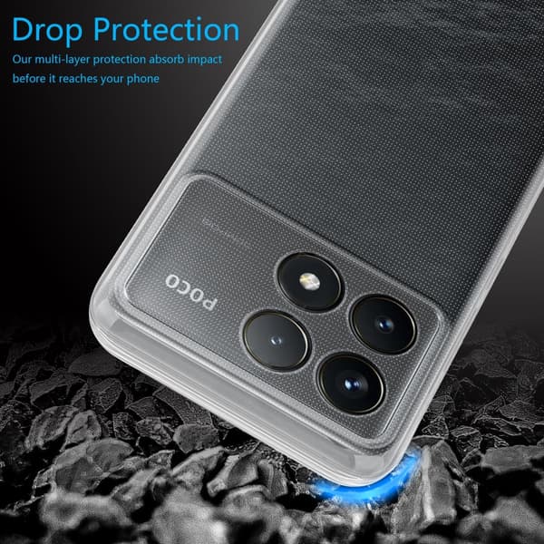 Xiaomi Poco F6 Pro Skal Skal Fodral av flexibelt TPU-silikon Mobilskydd