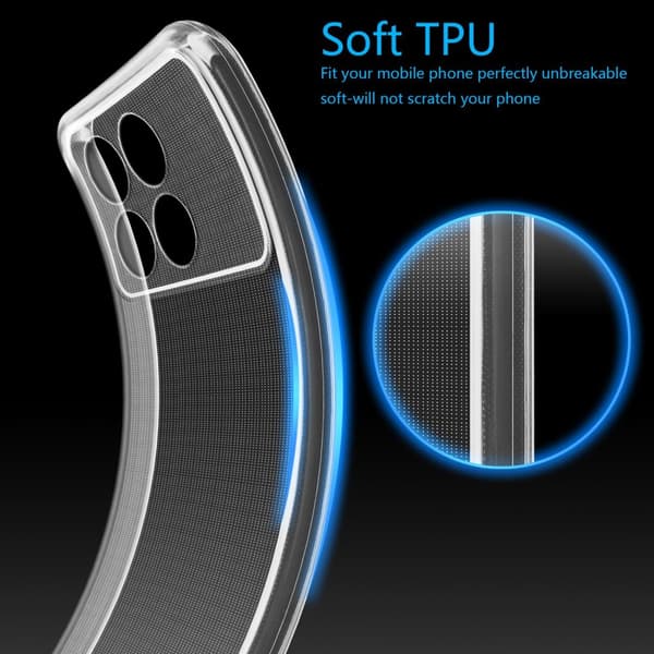 Xiaomi Poco F6 Pro Skal Skal Fodral av flexibelt TPU-silikon Mobilskydd