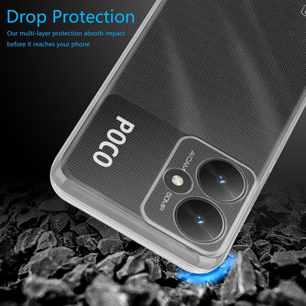Xiaomi Redmi 13C 5G / 13R 5G / Poco M6 5G Skal Skal Fodral av flexibelt TPU-silikon Mobilskydd