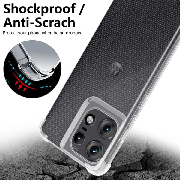 Motorola Moto Edge 50 Pro Skal Skal Fodral av flexibelt TPU-silikon Mobilskydd