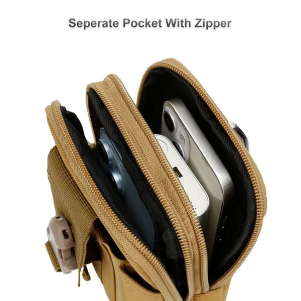 Sony Xperia E4 Deksel taktisk mobiltelefonveske Molle-EDC med skulderrem maks. 6,7 tommers hofteveske
