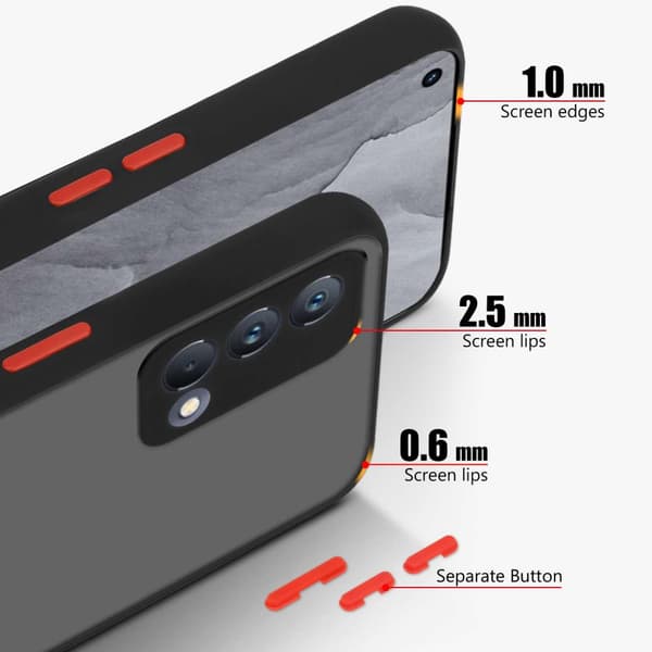Deksel for Realme GT Master med TPU-silikon på innsiden og matt plast på baksiden