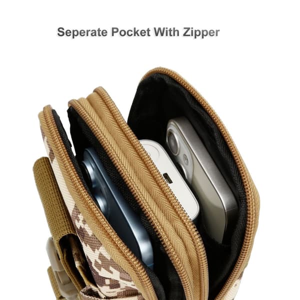 Sony Xperia Z4 MINI / Z3 PLUS COMPACT Deksel taktisk mobiltelefonveske Molle-EDC med skulderrem maks. 6,7 tommers hofteveske