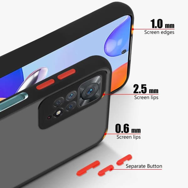 Skal /Mobilskall för Xiaomi RedMi NOTE 11 PRO 4G / 5G Fodral Mobilskydd med TPU-silikon på insidan och matt plast på baksidan