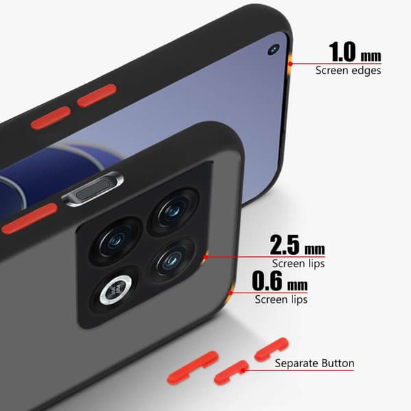Deksel for OnePlus 10 PRO 5G med TPU-silikon på innsiden og matt plast på baksiden