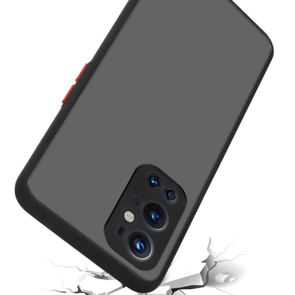 Deksel for OnePlus 9 PRO med TPU-silikon på innsiden og matt plast på baksiden