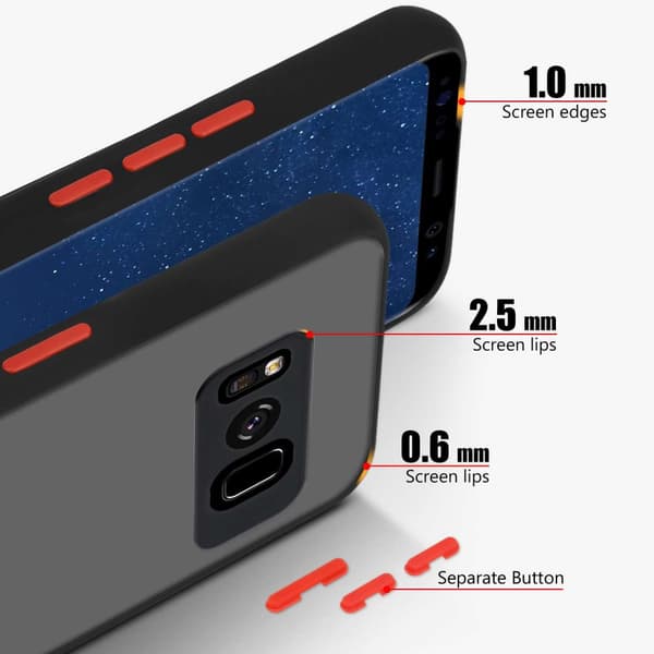 Deksel for Samsung Galaxy S8 med TPU-silikon på innsiden og matt plast på baksiden