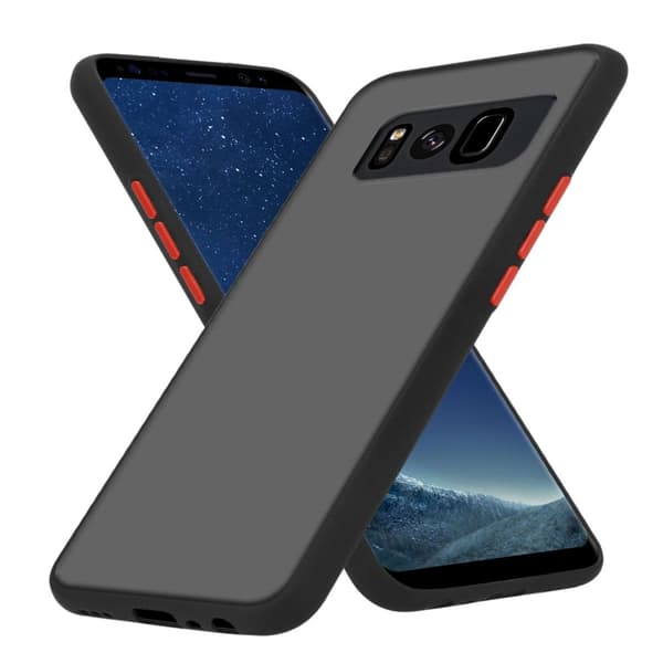 Deksel for Samsung Galaxy S8 med TPU-silikon på innsiden og matt plast på baksiden