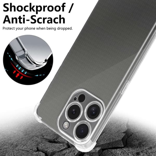 iPhone 15 PRO Cover Case Etui (Gennemsigtig)