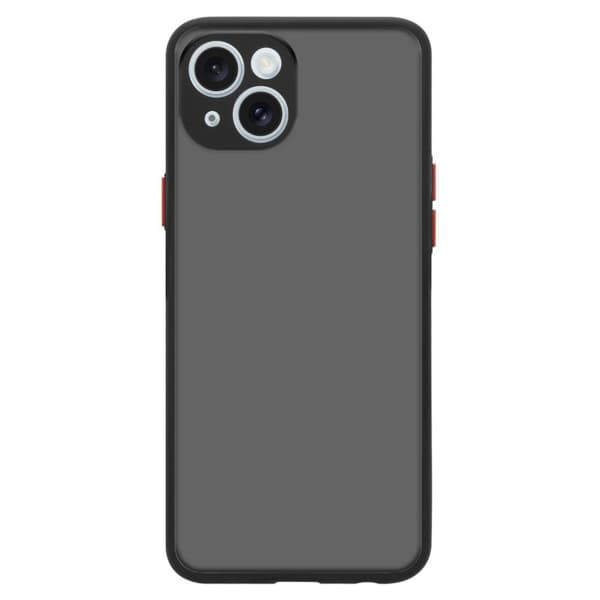 Deksel for iPhone 15 PLUS med TPU-silikon på innsiden og matt plast på baksiden