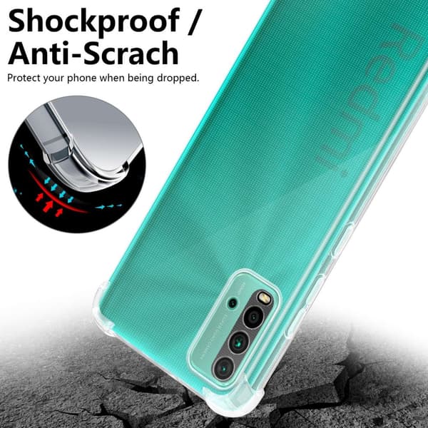 Xiaomi RedMi 9T Cover Case Etui (Gennemsigtig)