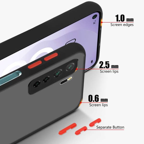 Skal /Mobilskall för Huawei P40 LITE 5G / NOVA 7 SE Fodral Mobilskydd med TPU-silikon på insidan och matt plast på baksidan
