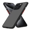 Miniatyrbilde 1 av 6: Deksel for iPhone 15 PRO med TPU-silikon på innsiden og matt plast på baksiden