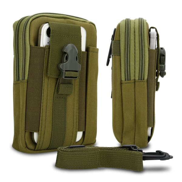 Samsung Galaxy XCover 5 Fodral Skal Taktisk mobilväska molle EDC väska med axelrem
