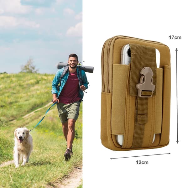Samsung Galaxy XCover 5 Fodral Skal Taktisk mobilväska molle EDC väska med axelrem