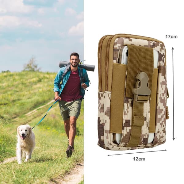Huawei Y5 2015 / Y5C / Y540 / Y541 / Y520 Fodral Skal Taktisk mobilväska molle EDC väska med axelrem