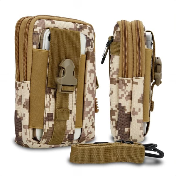 Honor X10 Deksel taktisk mobiltelefonveske Molle-EDC med skulderrem maks. 6,7 tommers hofteveske