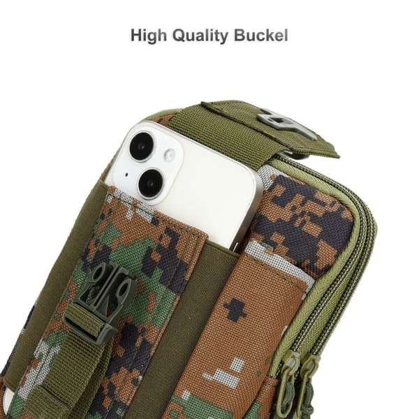 HTC Desire 626G Deksel taktisk mobiltelefonveske Molle-EDC med skulderrem maks. 6,7 tommers hofteveske