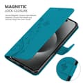 Miniatyrbild 4 av 7: iPhone 16 PRO Skal Fodral i blomdesign Mobilskydd Case Cover med magnetisk stängning, ståfunktion och kortplatser