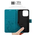 Miniatyrbild 5 av 7: iPhone 16 PRO Skal Fodral i blomdesign Mobilskydd Case Cover med magnetisk stängning, ståfunktion och kortplatser