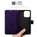 Miniatyrbild 5 av 7: iPhone 16 PRO Skal Fodral i blomdesign Mobilskydd Case Cover med magnetisk stängning, ståfunktion och kortplatser