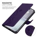 Miniatyrbilde 4 av 7: Deksel til iPhone 16 Lommebokdeksel i blomster design med magnetisk lukking, stativfunksjon og kortplasser