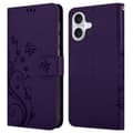 Miniatyrbilde 7 av 7: Deksel til iPhone 16 Lommebokdeksel i blomster design med magnetisk lukking, stativfunksjon og kortplasser