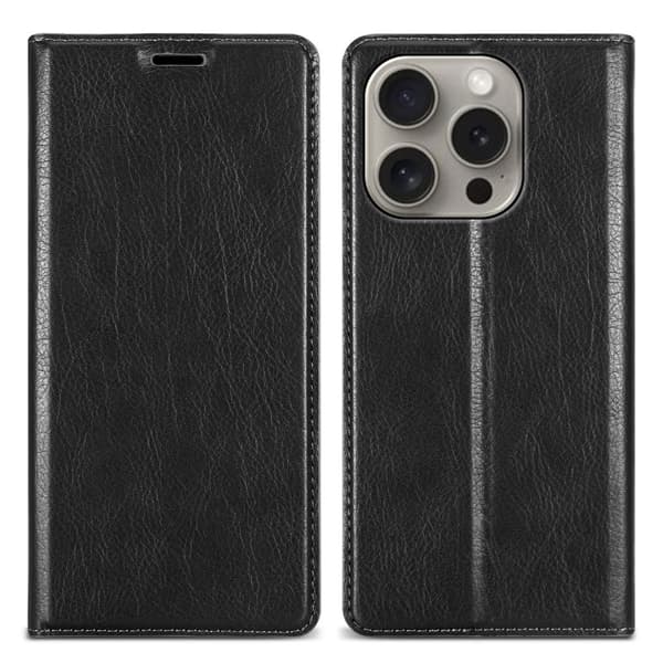 Lommebokdeksel til iPhone 16 PRO MAX Deksel med magnetisk lukking, stativfunksjon og kortlomme