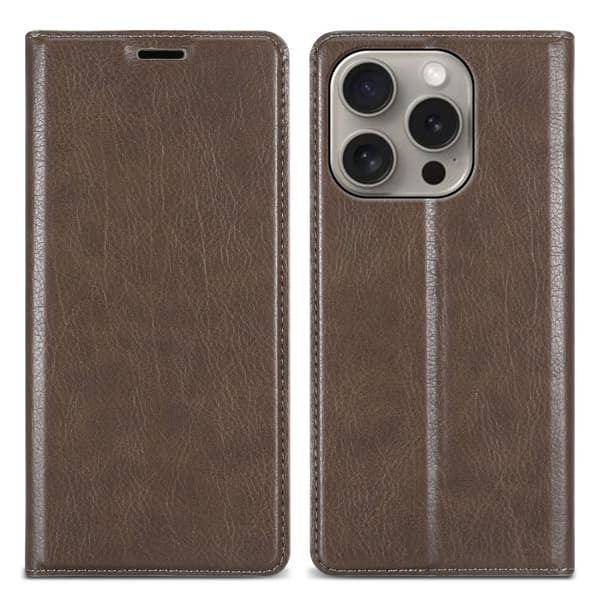 iPhone 16 PRO Fodral Skal Plånboksfodral Case med magnetisk stängning, ståfunktion och kortficka