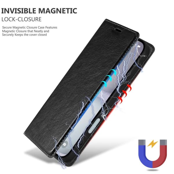 iPhone 16 PLUS Fodral Skal Plånboksfodral Case med magnetisk stängning, ståfunktion och kortficka