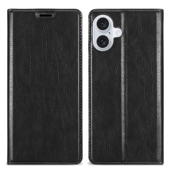 iPhone 16 PLUS Fodral Skal Plånboksfodral Case med magnetisk stängning, ståfunktion och kortficka