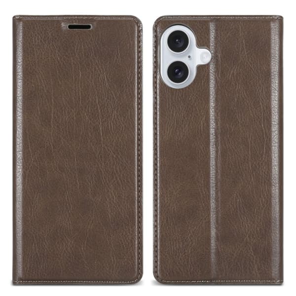 iPhone 16 PLUS Fodral Skal Plånboksfodral Case med magnetisk stängning, ståfunktion och kortficka