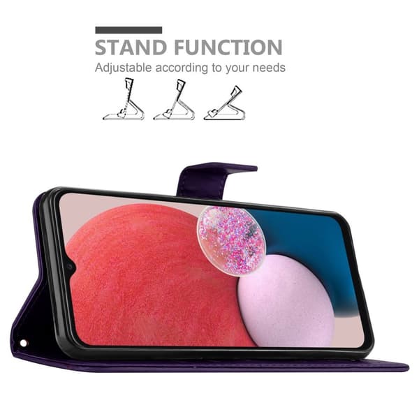 Samsung Galaxy A13 4G Skal Fodral i blomdesign Mobilskydd Case Cover med magnetisk stängning, ståfunktion och kortplatser