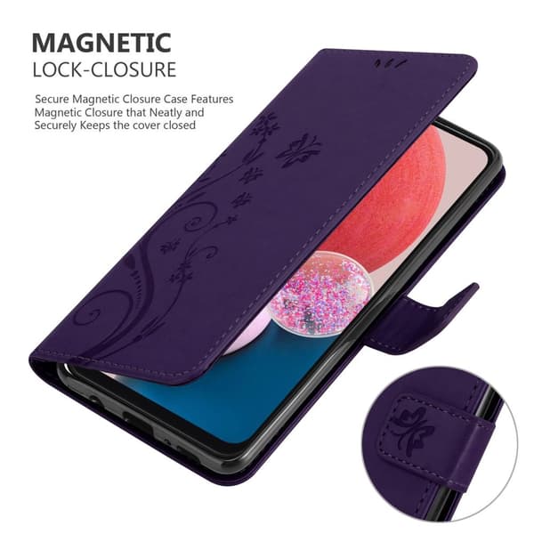 Samsung Galaxy A13 4G Skal Fodral i blomdesign Mobilskydd Case Cover med magnetisk stängning, ståfunktion och kortplatser
