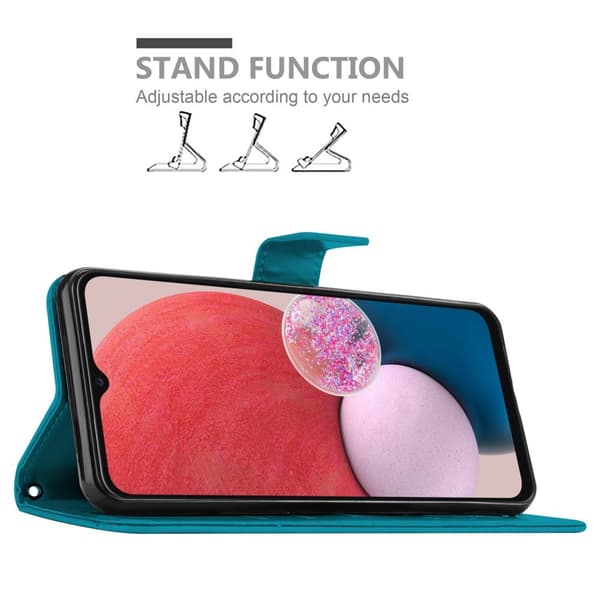 Samsung Galaxy A13 4G Skal Fodral i blomdesign Mobilskydd Case Cover med magnetisk stängning, ståfunktion och kortplatser