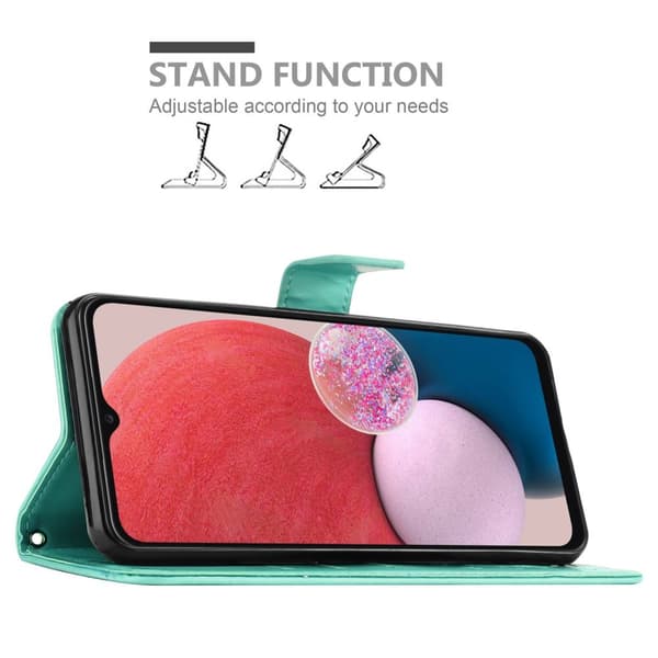Samsung Galaxy A13 4G Skal Fodral i blomdesign Mobilskydd Case Cover med magnetisk stängning, ståfunktion och kortplatser