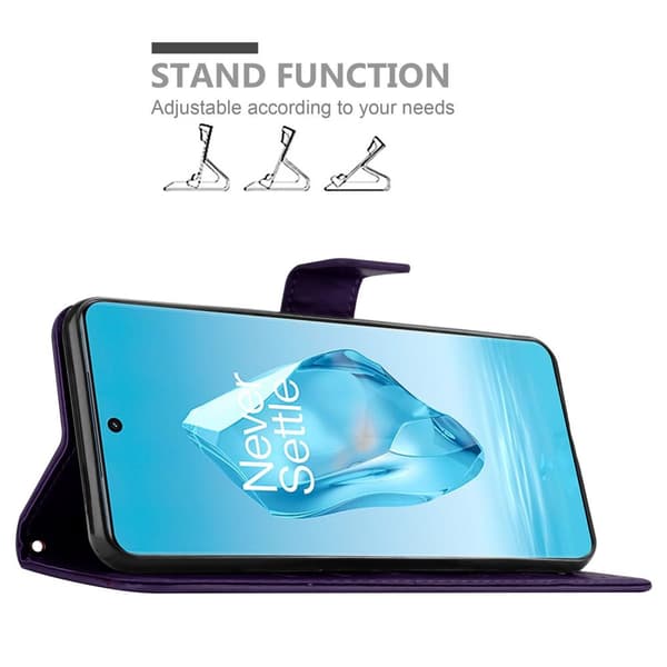 OnePlus 12R Skal Fodral i blomdesign Mobilskydd Case Cover med magnetisk stängning, ståfunktion och kortplatser