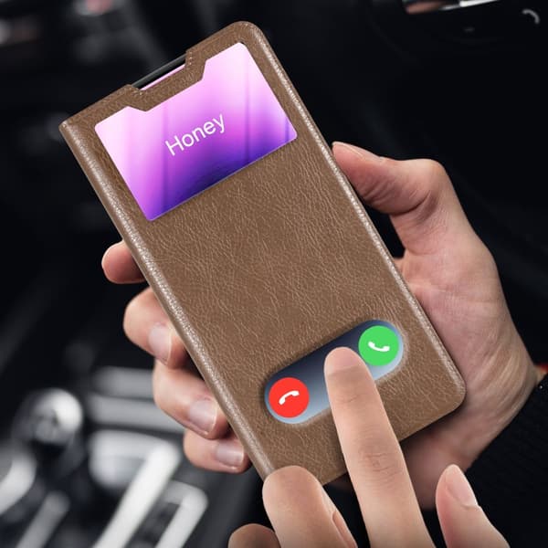 Samsung Galaxy S24 ULTRA Skal Plånboksfodral Fodral Case med magnetisk stängning, ståfunktion och 2 visningsfönster