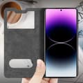 Miniatyrbilde 3 av 6: Deksel til Samsung Galaxy S24 ULTRA Lommebokdeksel med magnetisk lukking, stativfunksjon og 2 visningsvinduer