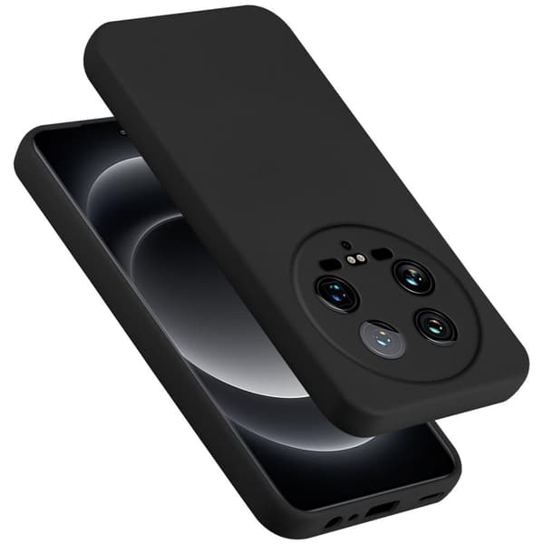 Deksel til Xiaomi 14 Ultra Silikondeksel TPU Case Cover Liquid Svart