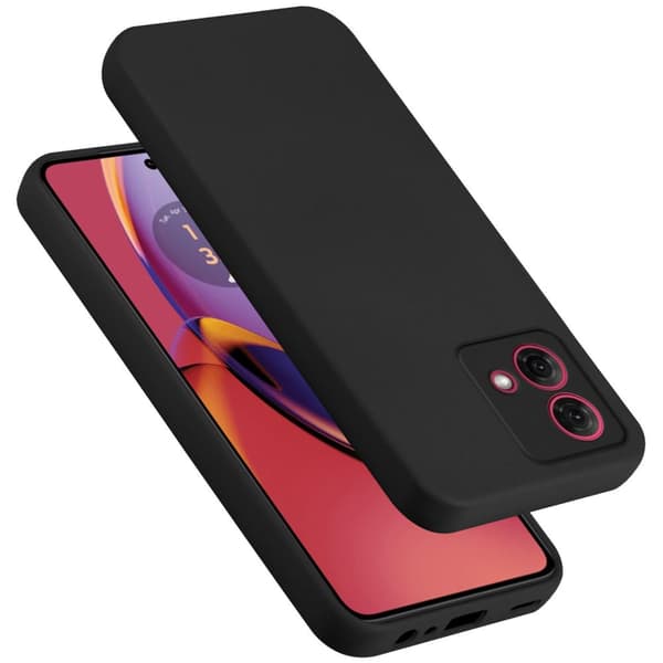 Motorola Moto G84 Skal Fodral av flexibelt TPU-silikon Case Cover LIQUID Svart