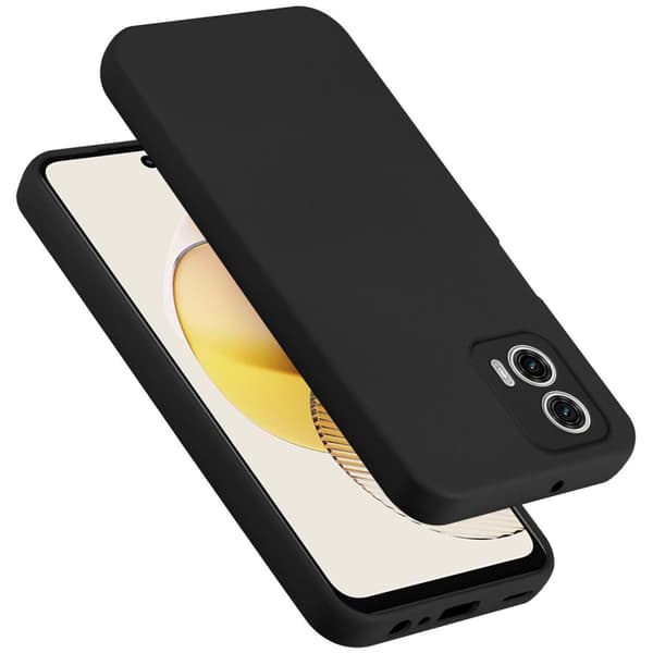 Deksel til Motorola Moto G73 Silikondeksel TPU Case Cover Liquid Svart