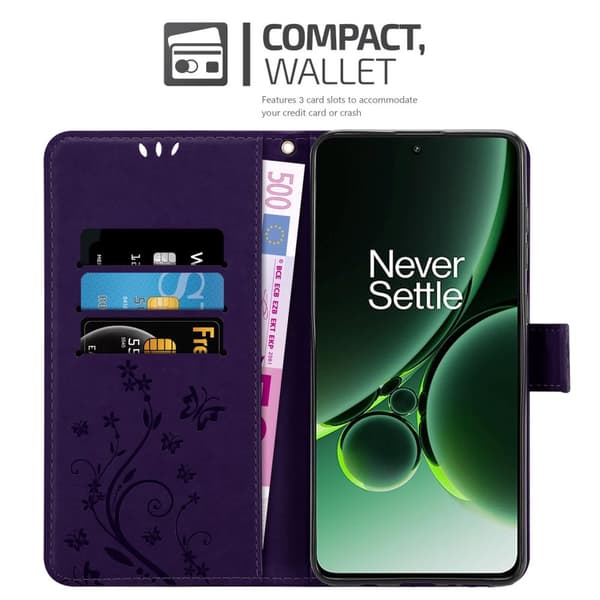 OnePlus Nord 3 5G Skal Fodral i blomdesign Mobilskydd Case Cover med magnetisk stängning, ståfunktion och kortplatser