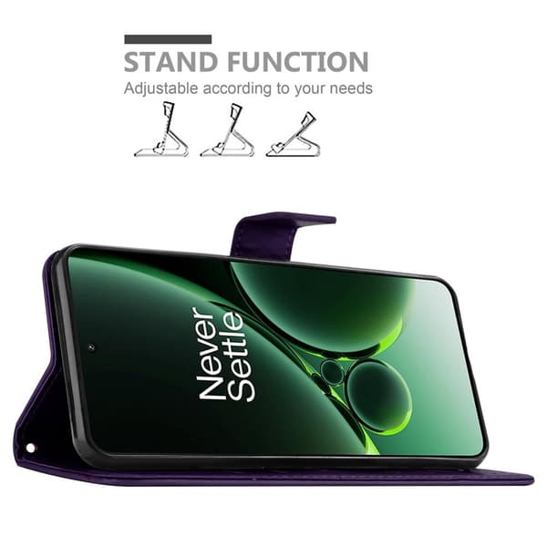 Deksel til OnePlus Nord 3 5G Lommebokdeksel i blomster design med magnetisk lukking, stativfunksjon og kortplasser
