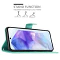 Miniatyrbild 6 av 11: Samsung Galaxy A55 Skal Fodral i blomdesign Mobilskydd Case Cover med magnetisk stängning, ståfunktion och kortplatser