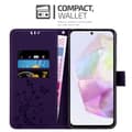 Miniatyrbilde 2 av 6: Deksel til Samsung Galaxy A35 Lommebokdeksel i blomster design med magnetisk lukking, stativfunksjon og kortplasser