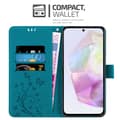 Miniatyrbilde 2 av 6: Deksel til Samsung Galaxy A35 Lommebokdeksel i blomster design med magnetisk lukking, stativfunksjon og kortplasser