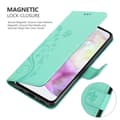 Miniatyrbilde 4 av 6: Deksel til Samsung Galaxy A35 Lommebokdeksel i blomster design med magnetisk lukking, stativfunksjon og kortplasser