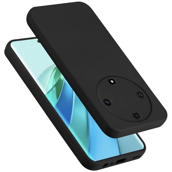 Deksel til Honor Magic 5 Lite 5G Silikondeksel TPU Case Cover Liquid Svart